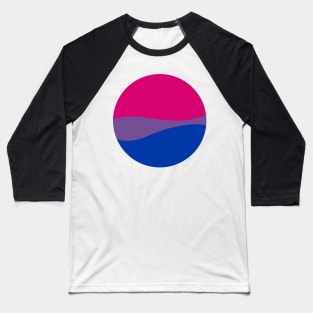 Bisexual Waves Circle Baseball T-Shirt